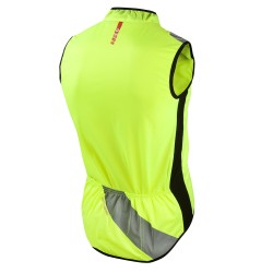 Mouwloos fluohesje met zakjes achteraan