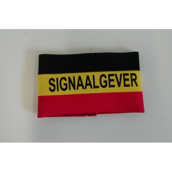 Seingeversband Belgische driekleur + bedrukking