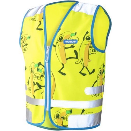 WOWOW Comic Veggie Jacket Geel - Fluohesje kind EN17353