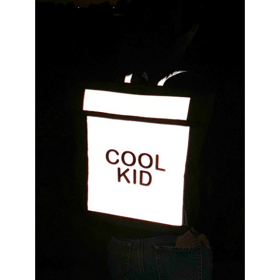Flashbag Billie reflecterende rugzak 'cool kid' groen
