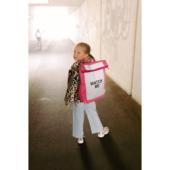 Flashbag Lou reflecterende rugzak 'watch me' roze