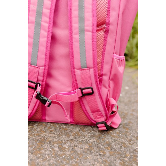 Flashbag Lou reflecterende rugzak 'watch me' roze