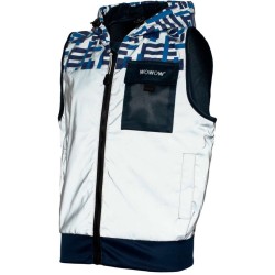 Yoho jacket kids - Volledig reflecterend jas met kap - kinderen- blauw