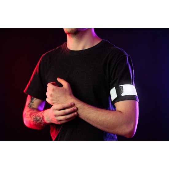 Set 2 stuks - Reflecterende armband/beenband fluo geel met velcro -3M - EN17353 certificaat