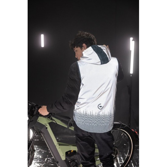  Rio Jacket WOWOW - Volledig reflecterende fietsjas met kap