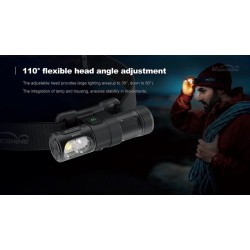 Magicshine MOH 15 - hoofdlamp 400 Lumen - running - wit + rood SOS licht - USB oplaadbaar