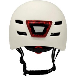 Optimiz Fietshelm met geïntegreerd voor- en achterlicht - EN 1078 wit