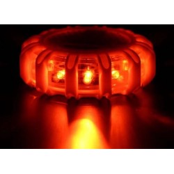 Waarschuwingslichten (12 rode Led, 3 witte Led, magneet) - incl 3 AAA baterijen-  Lichtbaken Noodverlichting - Road Flare LED