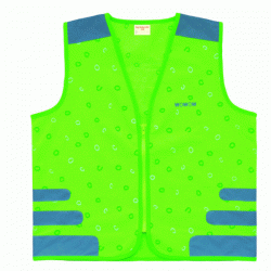 Nutty Wacky Jacket - Design fluo hesje voor kinderen - Groen - Wowow
