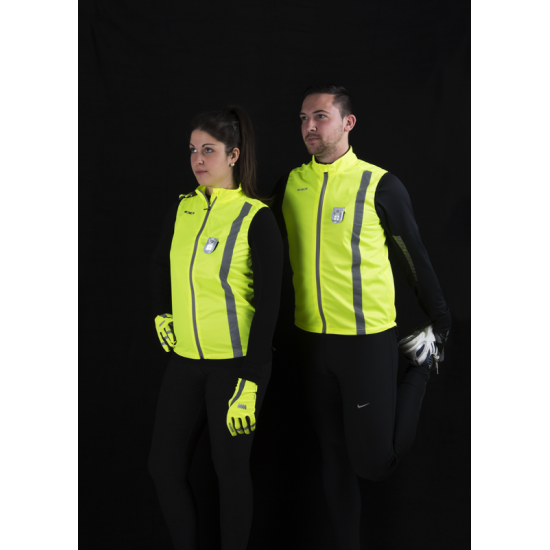 Fluo loophesje met reflecterende strepen