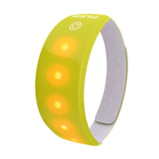 Fluo lichtband met 5 ingesloten krachtige rode leds en antiallergische velcro 